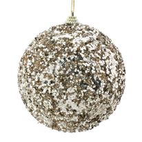 Bola de Natal Glow Champanhe Powner 12cm