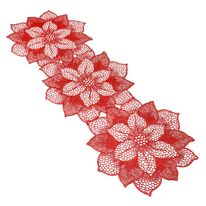 Trilho de Mesa Natalino Vermelho Powner 34,5cm x 89cm
