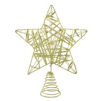 Ponteira  de Árvore Estrela Dourada Magizi 25cm