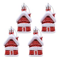 Conjunto Enfeite Casinha Powner 5,5cm com 4 Peças