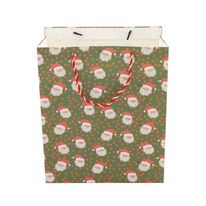 Sacola de Natal Estampada Noel Powner 26cm x 32cm
