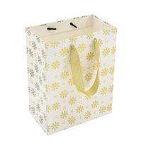 Sacola de Natal Estampada Floco Powner 18cm x 23cm