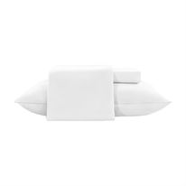 Jogo de Lençol Toque de Seda Branco Jolitex King 3 Peças