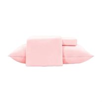 Jogo de Lençol Toque de Seda Rose Jolitex Casal 3 peças