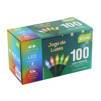 Pisca 100 Leds Vintage Colorido Newpro 220V
