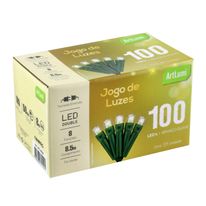 Pisca 100 Leds Branco Suave com Emenda Double