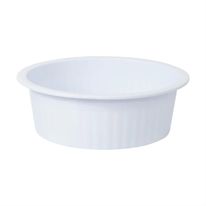 Bacia Plástica Canelada Branca Plasvale 4,9L