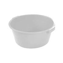 Bacia Plástica Canelada Branca Plasvale 34L