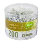 CascatacomEmendadeEstrelasNewpro200LedsBrancoSuavePisca100LedscomEmendaNewproHexaRosa-163200