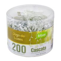Cascata com Emenda de Estrelas Newpro 200 Leds Branco Suave