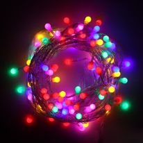 Pisca 100 Leds Bolas com Emenda Coloridas Newpro