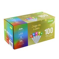 Pisca 100 Leds Bolas com Emenda Coloridas Newpro