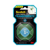 Fita Dupla Face Transparente 3M Scotch Fixa Forte 24mm x 2m