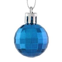 Bola de Natal Facetada Azul Piscina Powner 3cm
