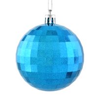Bola de Natal Facetada Azul Piscina Powner 7cm