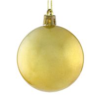 Conjunto Bola de Natal Perolado Amarela Powner 6cm com 4 peças