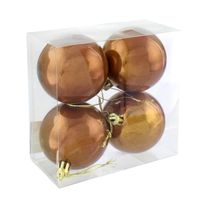 Conjunto Bola de Natal Perolado Dourada Powner 6cm com 4 peças