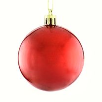 Conjunto Bola de Natal Perolado Vermelha Powner 6cm com 4 peças