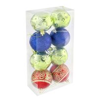 Conjunto Bola de Natal Vermelha e Dourada Powner 6cm 8 peças