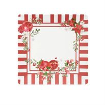 Travessa Melamina Quadrada Natal Magizi 25cm