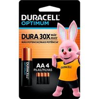 Pilha Alcalina AA Duracell 1,5V 4 Unidades