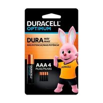 Pilha Alcalina AAA Duracell 1,5V 4 Unidades