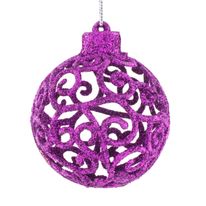 Conjunto Bola de Natal Magenta Powner 6cm com 8 peças