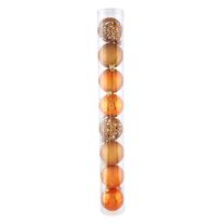 Conjunto Bola de Natal Cobre Powner 6cm com 8 peças