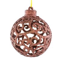 Conjunto Bola de Natal Marrom Powner 6cm com 8 peças