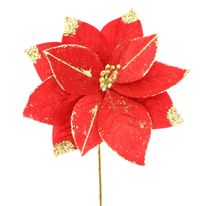 Flor Veludo Lucy Vermelha Powner 22cm