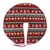 Saia para Árvore de Natal Vermelha Jacquard 70cm