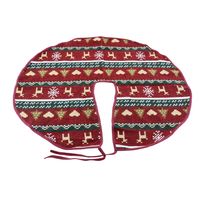 Saia para Árvore de Natal Vermelha Jacquard 70cm