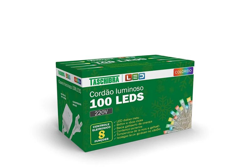 Pisca100LedColoridoTaschibra220V-164104