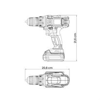 Parafusadeira e Furadeira a Bateria Tramontina 12V