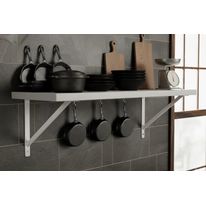 Suporte para Prateleira Reforçado Álamo Branco 30cm