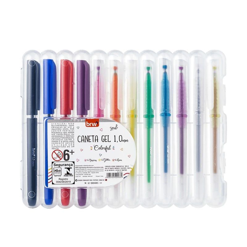 ConjuntodeCanetasdeGelColorfulBRWcom12unidades-164761