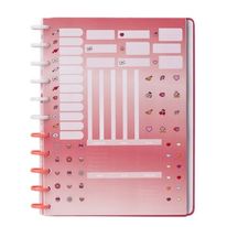 Caderno Capa Dura Espiral Disco Coral Creative BRW 80 folhas