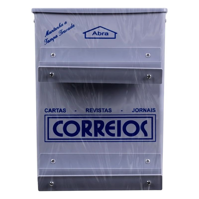 CaixadeCorreiodePVCparaGradeZoldeCinza-164779