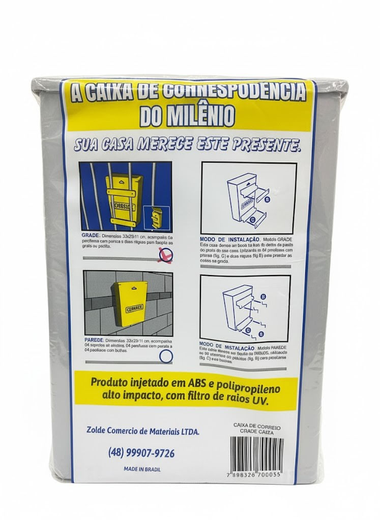 CaixadeCorreiodePVCparaGradeZoldeCinza-164780