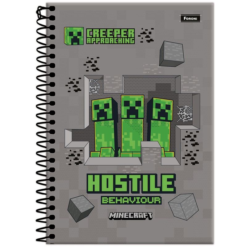 CadernoEspiralCapaDuraForoniMinecraft80folhas-165170