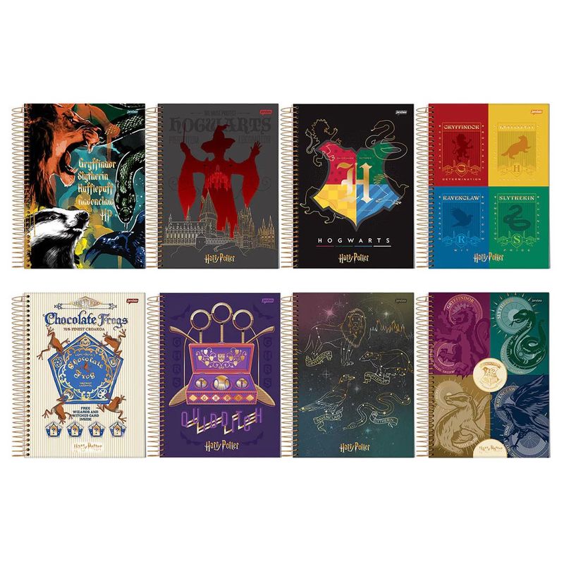 CadernoCapaDuraEspiralHarryPotterJandaia1x196folhas-165205