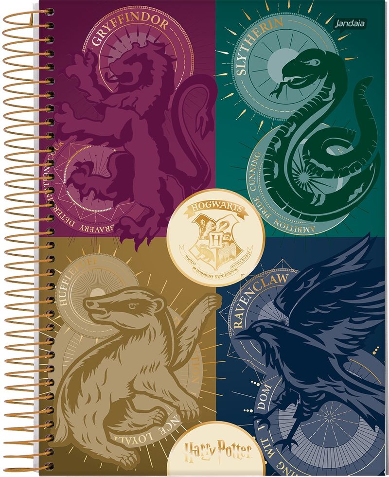 CadernoCapaDuraEspiralHarryPotterJandaia1x196folhas-165204