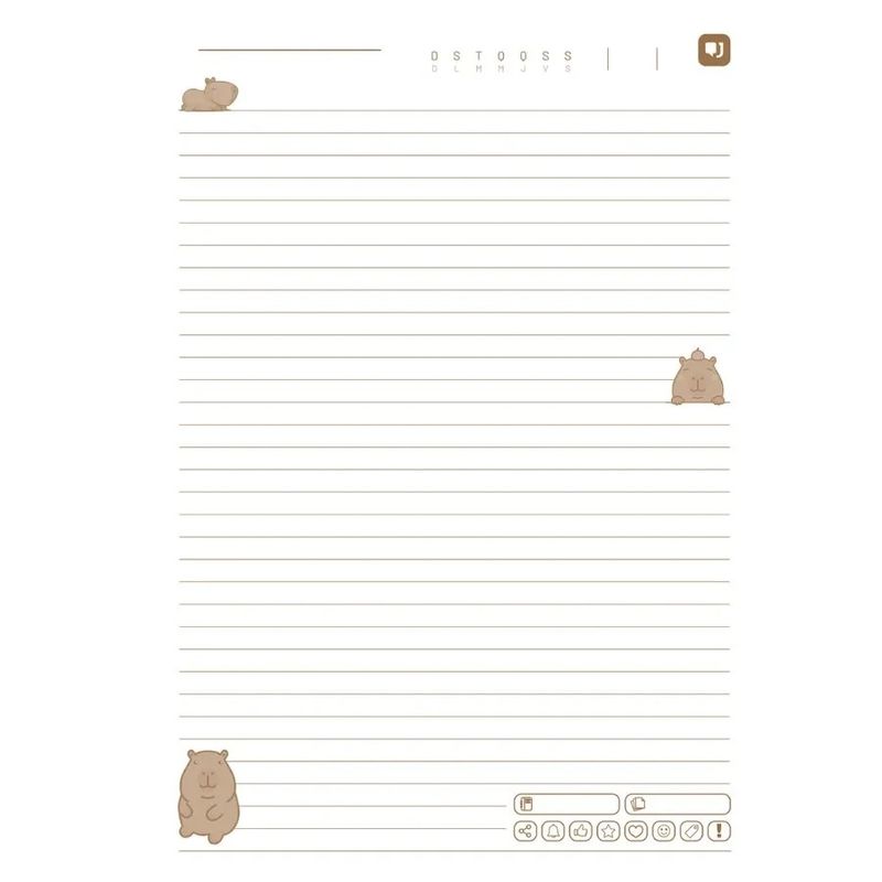 CadernoEspiralCapaDuraCapyvibesJandaia10x1160folhas-165396