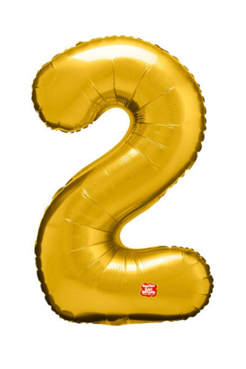 BalaoMetalizadoNº2Dourado40cmSaoRoque-145483