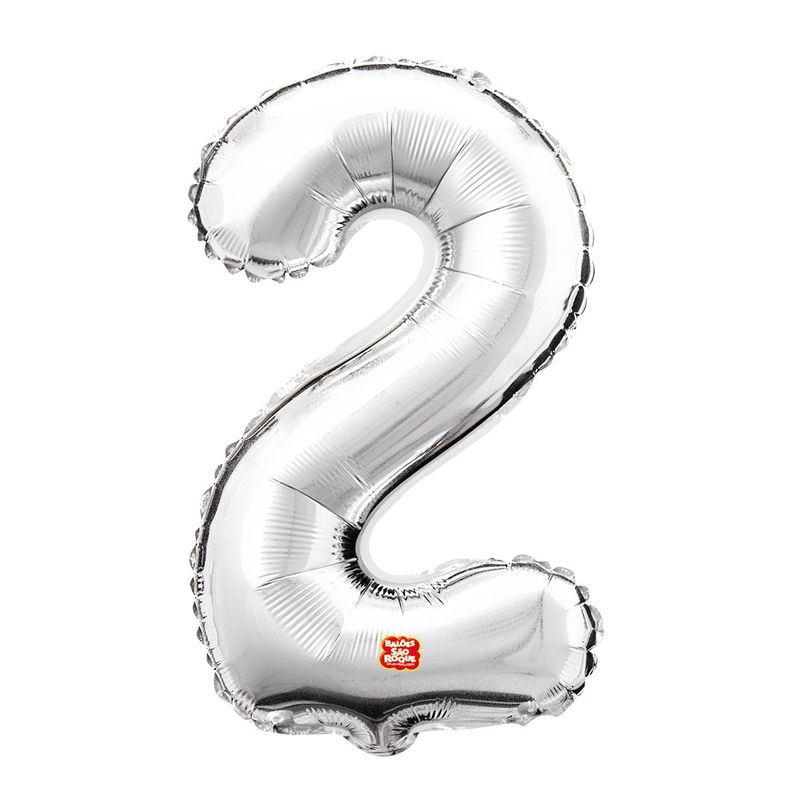 BalaoMetalizadoNº2Prata80cmSaoRoque-150152