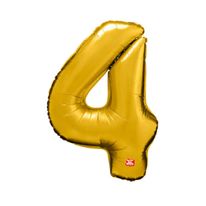 Balão Metalizado N º 4 Dourado 40cm São Roque