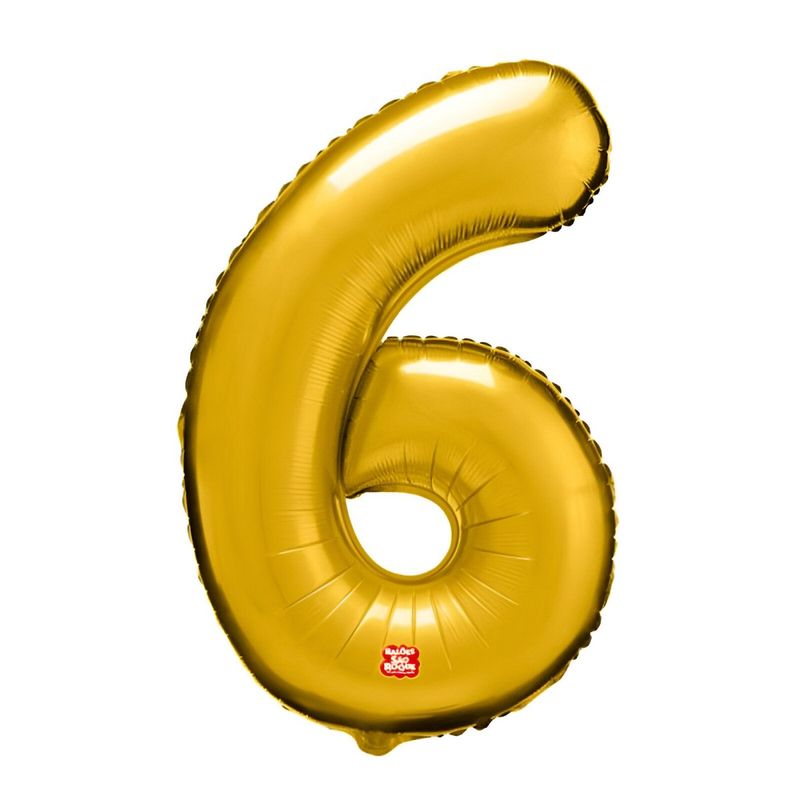 BalaoMetalizadoNº6Dourado40cmSaoRoque-150278