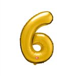 BalaoMetalizadoN6Dourado80cmSaoRoque-165460