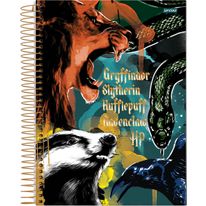Caderno Capa Dura Espiral Harry Potter Sortido Jandaia 10x1 200 folhas
