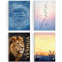 Caderno Capa Dura Espiral Believe Sortido Jandaia 10x1 160 folhas